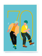 Noi Publishing Men's Age 70 Birthday Card