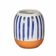 Sass & Belle Paros Blue Stripe Vase Small