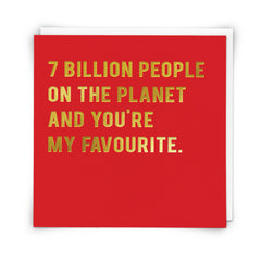 Redback Cards 7 Billion People - Red