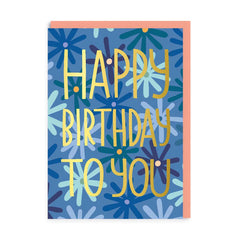 Ohh Deer Flower Pattern Birthday Card