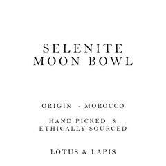 Lotus & Lapis Selenite Moon Bowl