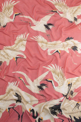 One Hundred Stars Stork Lipstick Pink Scarf