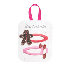 Rockahula Kids Gingerbread Man And Candy Cane Hair Clips