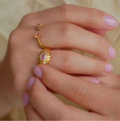 Enamel Copenhagen Ring Isolde - Peach