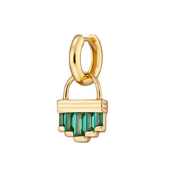 Scream Pretty - Single Green Cleopatra Huggie Earring