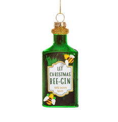 Sass & Belle 'Let Christmas Bee-Gin' Bottle Bauble New
