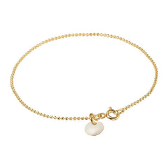 Enamel Copenhagen Bracelet Ball Chain - White