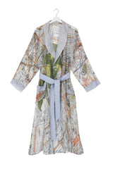 One Hundred Stars London Map Gown with Grey Collar