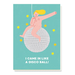 Stormy Knight Disco Ball Birthday Card