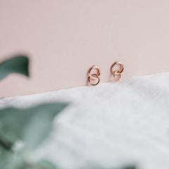 Matthew Calvin Jump Stud Earrings - Rose Gold