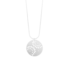 Dansk Daisy Flower Necklace Silver Plating