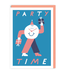 Ohh Deer - Party Time Clock Greeting Card