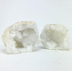 Lotus & Lapis Quartz Geode Half