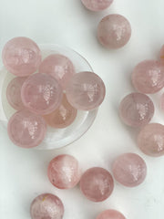 Lotus & Lapis Rose Quartz Spheres