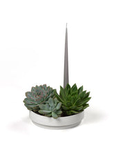 Aery Orbital Step - Large Clay Candle Holder White