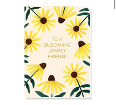 Stormy Knight Lovely Friend Greetings Card With Black Eyed Susan Seed Sticks