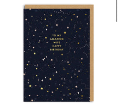 Ohh Deer - Wife Star Pattern Birthday Card