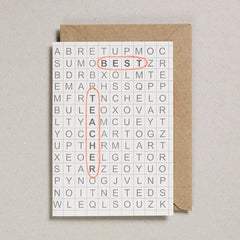 Petra Boase Best Teacher Word Search Card