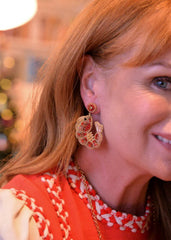My Doris Beaded Prawn Earrings