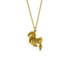 Alex Monroe Squirrel & Acorn Necklace