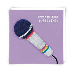 Superstar microphone Card - Redback Cards
