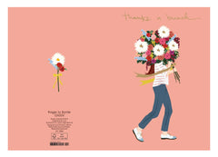 Roger La Borde Flower Bouquet Thanks a Bunch Card