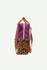 Sticky Lemon - Large Backpack Gold / Purple Tales + Flower Field Pink