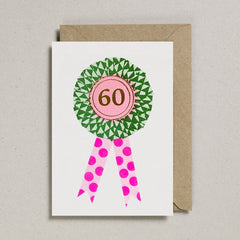 Petra Boase 60th Rosette Card