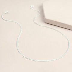 Lisa Angel Silver Flat Chain Choker