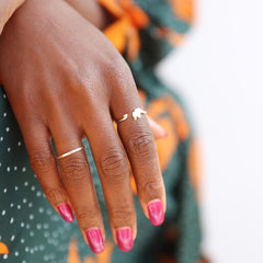 Lisa Angel Adjustable Sterling Silver Elephant Ring