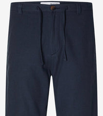 Selected Homme Brody Linen Shorts - Dark Sapphire