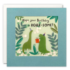 James Ellis Roar-Some Dinosaurs Paper Shakies Birthday Card