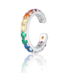Scream Pretty - Silver Rainbow Sparkling Ear Cuff