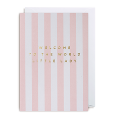 Lagom Design Welcome to The World Little Lady Card