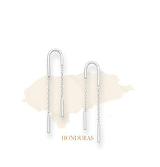 Vurchoo Asymmetrical Arch Silver Studs - Honduras