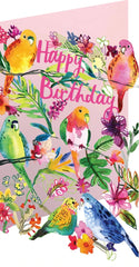 Roger La Borde Lasercut Budgie Birthday