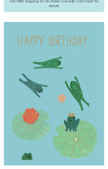 Roger La Borde Frog Happy Birthday Card