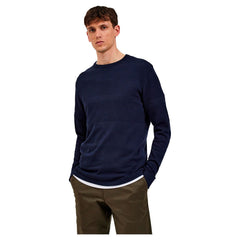 Selected Homme Maine Knit Crew Neck - Sapphire