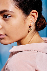 Estella Bartlett Petal CZ Crawler Earrings Gold Plated