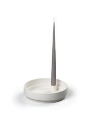 Aery Orbital Step - Large Clay Candle Holder White
