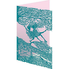 Laser cut Lovers Swing Card - Roger la Borde