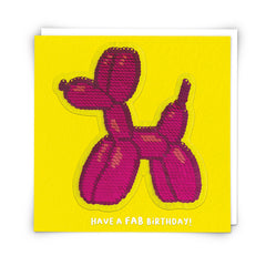 Redback Cards - Balloon Dog Sequin Patch Card