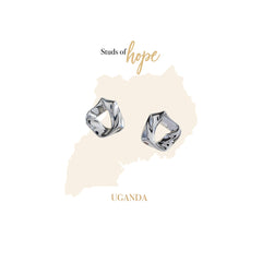 Vurchoo Silver Textile Studs - Uganda