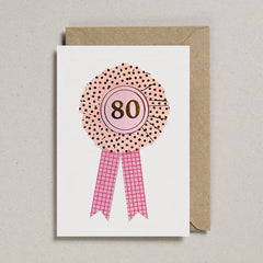 Petra Boase 80th Birthday Badge Card