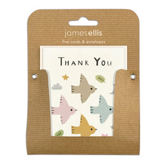 James Ellis Birds Thank You Pack of 5