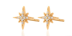 Scream Pretty - Gold Plated Starburst Stud Earrings