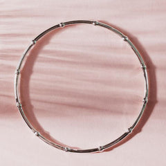 Matthew Calvin Beaded Bangle - Silver