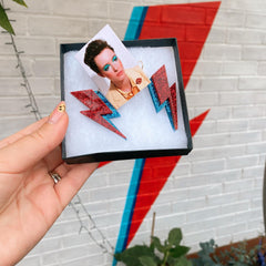 Tatty Devine - Aladdin Sane Bolt Glitter Earrings