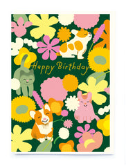 Noi Publishing All Over Animals Birthday Card
