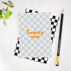 Paper Plane Designs - Checkerboard Twenty One Card